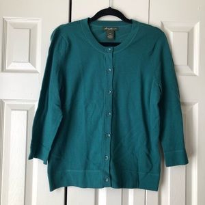 Turquoise Button Up Cardigan